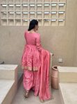 1MODERN VICHITRA SILK EMBROIDERY SEQUENCE WORK TOP SHARARA WITH DUPATTA WHOLESALE PRICE ETHNIC GARMENT (31)
