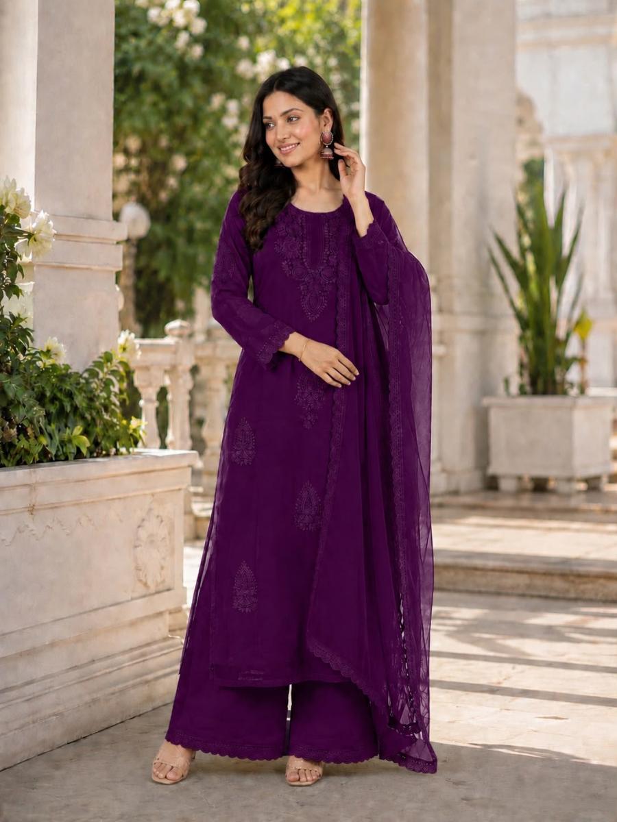 1RICH LOOK GEORGETTE EMBROIDERY WORK TOP PALAZZO WITH DUPATTA FESTIVE WEAR WHOLESALE PRICE ETHNIC GARMENT (17)
