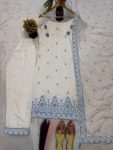 1RICH LOOK MASKA COTTON SILK FANCY BORDER WITH MULTI NEEDLE, SEQUENCE, EMBROIDERY WORK TOP BOTTOM WITH DUPATTA FESTIVE WEAR WHOLESALE PRICE ETHNIC GARMENT (33)