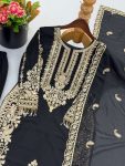 23TRENDING FAUX GEORGETTE EMBROIDERY SEQUENCE WORK TOP PALAZZO WITH DUPATTA FESTIVE WEAR WHOLESALE PRICE ETHNIC GARMENT (24)