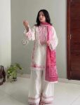 26RICH LOOK SATIN RAYON EMBROIDERY WORK WITH FANCY GPU LACE BORDER WORK TOP PATIYALA WITH DUPATTA FESTIVE WEAR WHOLESALE PRICE ETHNIC GARMENT (18)