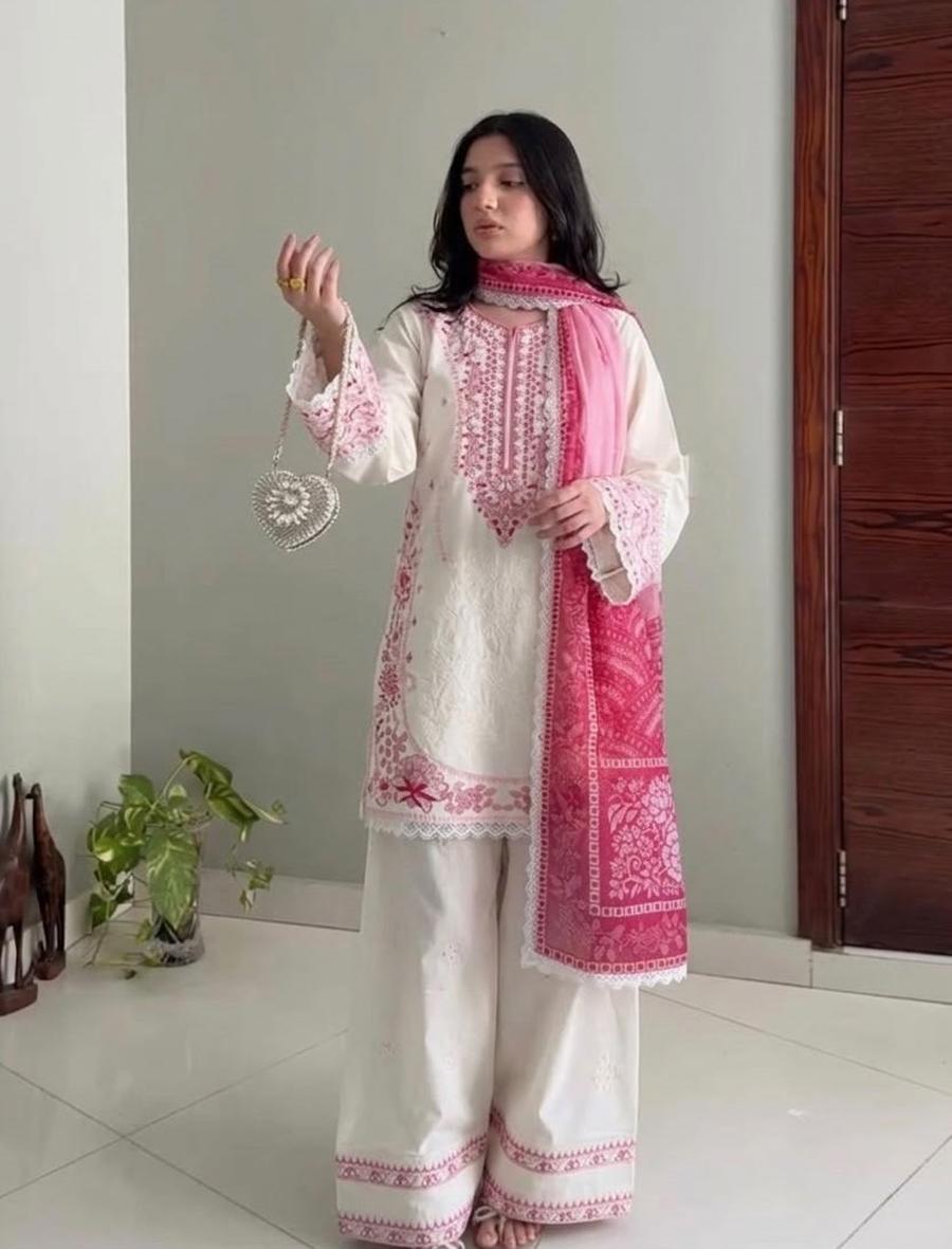 26RICH LOOK SATIN RAYON EMBROIDERY WORK WITH FANCY GPU LACE BORDER WORK TOP PATIYALA WITH DUPATTA FESTIVE WEAR WHOLESALE PRICE ETHNIC GARMENT (16)