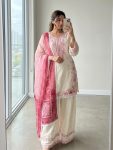 26RICH LOOK SATIN RAYON EMBROIDERY WORK WITH FANCY GPU LACE BORDER WORK TOP PATIYALA WITH DUPATTA FESTIVE WEAR WHOLESALE PRICE ETHNIC GARMENT (18)
