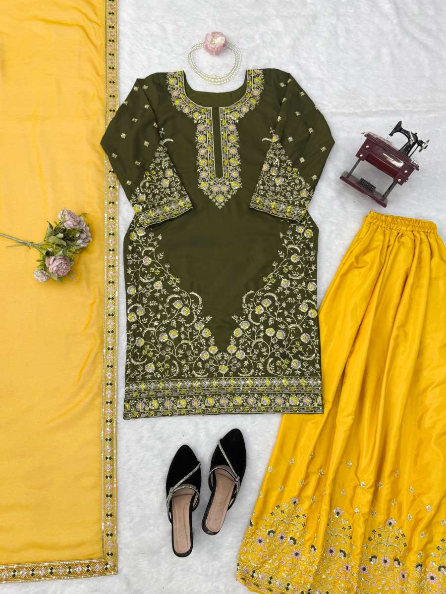 28MODERN NATURAL CREPE THREAD & SEQUENCE WORK TOP PALAZZO WITH DUPATTA FESTIVE WEAR WHOLESALE PRICE ETHNIC GARMENT (19)