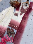 2FANCY DUAL TONE STAR GEORGETTE EMBROIDERY THREAD WORK TOP PALAZZO WITH DUPATTA FESTIVE WEAR WHOLESALE PRICE ETHNIC GARMENT (3)