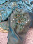 2MODERN FANDY SATTIN KHATLI CUT DENA HANDWORK SAREE WITH STITCHED BLOUSE PARTY WEAR WHOLESALE PRICE ETHNIC GARMENT (6)