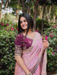 2NEW ARRIVAL FENDY SATTIN MULTI SEQUENCE EMBROIDERY WORK SAREE WITH UNSTITCHED BLOUSE FORMAL WEAR WHOLESALE PRICE ETHNIC GARMENT (22)