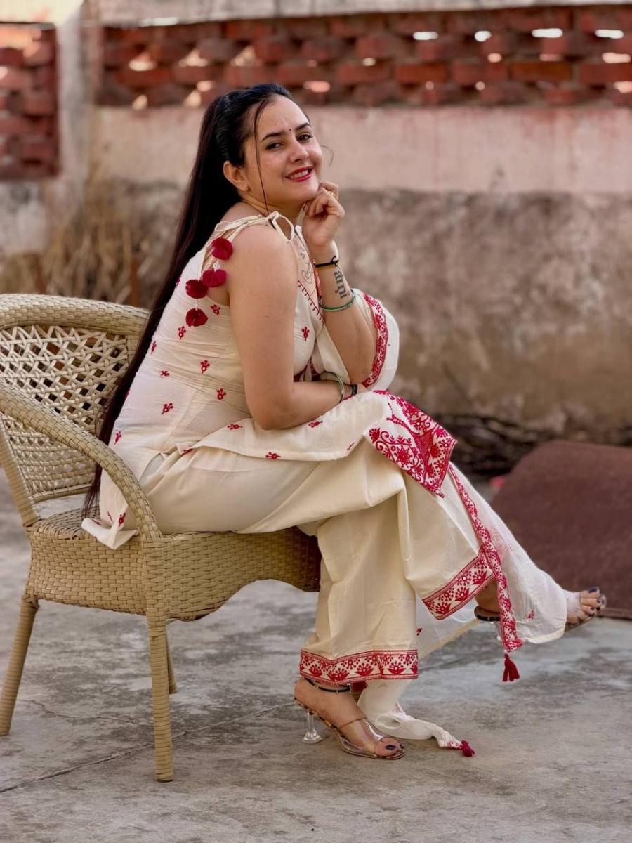 2RICH LOOK MASKA COTTON SILK FANCY BORDER WITH MULTI NEEDLE, SEQUENCE, EMBROIDERY WORK TOP BOTTOM WITH DUPATTA FESTIVE WEAR WHOLESALE PRICE ETHNIC GARMENT (27)
