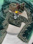 3LUXURY FANDY CHIFFON SILK SEQUINS WITH JARI THREAD EMBROIDERY WORK SAREE WITH STITCHED BLOUSE SEASONABLE WEAR WHOLESALE PRICE ETHNIC GARMENT (29)