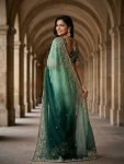3LUXURY FANDY CHIFFON SILK SEQUINS WITH JARI THREAD EMBROIDERY WORK SAREE WITH STITCHED BLOUSE SEASONABLE WEAR WHOLESALE PRICE ETHNIC GARMENT (29)