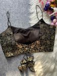 3LUXURY JACQUARD SILK GOLD WORK READY TO WEAR BLOUSE PARTY WEAR WHOLESALE PRICE ETHNIC GARMENT (2)