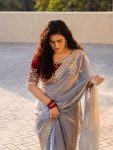 3NEW ARRIVAL FENDY SATTIN MULTI SEQUENCE EMBROIDERY WORK SAREE WITH UNSTITCHED BLOUSE FORMAL WEAR WHOLESALE PRICE ETHNIC GARMENT (34)