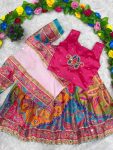 ATTRACTIVE CHINON SILK DIGITAL PRINT AND MIRROR HANDWORK LEHENGA BLOUSE WITH KOTI WEDDING WEAR WHOLESALE PRICE ETHNIC GARMENT (4)
