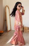 ATTRACTIVE CHINON SILK EMBROIDERY AND MIRROR HAND WORK TOP PALAZZO WITH DUPATTA WEDDING WEAR WHOLESALE PRICE ETHNIC GARMENT (4)