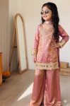 BOLLYWOOD CHINON SILK EMBROIDERY AND MIRROR HAND WORK TOP PALAZZO WITH DUPATTA WEDDING WEAR WHOLESALE PRICE ETHNIC GARMENT (4)