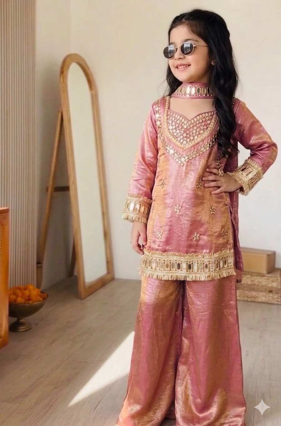 BOLLYWOOD CHINON SILK EMBROIDERY AND MIRROR HAND WORK TOP PALAZZO WITH DUPATTA WEDDING WEAR WHOLESALE PRICE ETHNIC GARMENT (4)