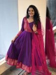 BOLLYWOOD COTTON JACQUARD WEAVING ZARI BORDER GOWN BOTTOM WITH DUPATTA CASUAL WEAR WHOLESALE PRICE ETHNIC GARMENT (2)