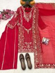 DESIGNER CHINON ZARI & SEQUENCE EMBROIDERY WORK TOP PALAZZO WITH DUPATTA WEDDING WEAR WHOLESALE PRICE ETHNIC GARMENT (4)