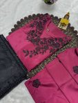 DESIGNER CREPE EMBROIDERY WITH SEQUENCE WORK TOP PALAZZO WITH DUPATTA FESTIVE WEAR WHOLESALE PRICE ETHNIC GARMENT (4)