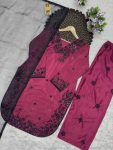 DESIGNER CREPE EMBROIDERY WITH SEQUENCE WORK TOP PALAZZO WITH DUPATTA FESTIVE WEAR WHOLESALE PRICE ETHNIC GARMENT (4)