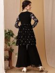 DESIGNER FOX GEORGETTE EMBROIDERY TOP PALAZZO SET WHOLESALE PRICE ETHNIC GARMENT (2)