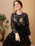 DESIGNER FOX GEORGETTE EMBROIDERY TOP PALAZZO SET WHOLESALE PRICE ETHNIC GARMENT (2)
