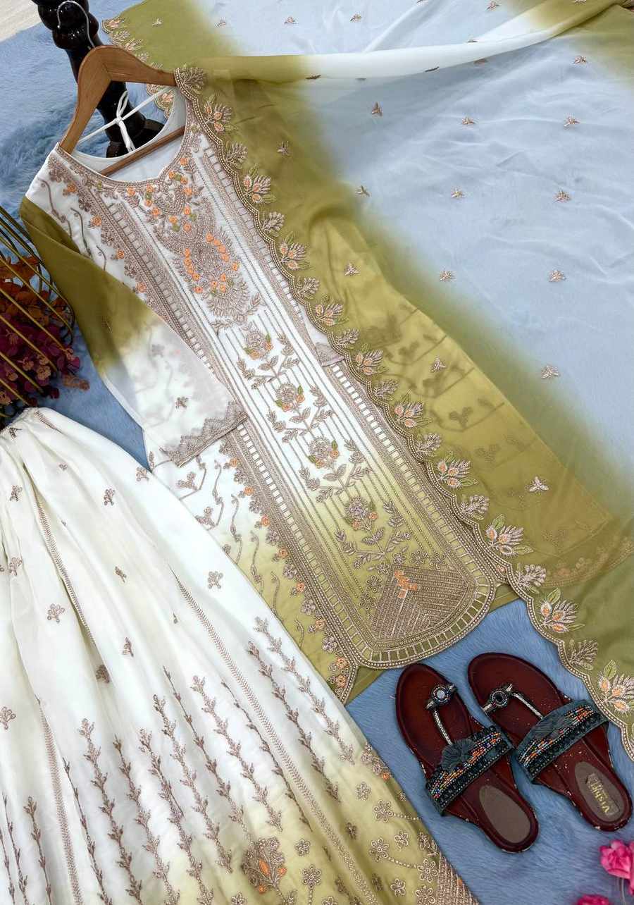 DESIGNER GEORGETTE EMBROIDERY THREAD WORK TOP PALAZZO WITH DUPATTA FESTIVE WEAR WHOLESALE PRICE ETHNIC GARMENT (19)