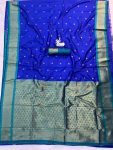 DESIGNER KANIJIVARAM SOFT SILK GOLD ZARI BHTI WEAVES WORK SAREE WITH UNSTITCHED BLOUSE CASUAL WEAR WHOLESALE PRICE ETHNIC GARMENT (1)