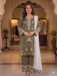 DESIGNER RAYON EMBROIDERY WORK WITH PAPER WORK MIRROR EFFECT WORK TOP PALAZZO WITH DUPATTA CASUAL WEAR WHOLESALE PRICE ETHNIC GARMENT (3)