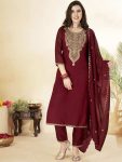 DESIGNER VICHITRA SILK SEQUENCE CODING EMBROIDERY WORK TOP BOTTOM WITH DUPATTA DAILY WEAR WHOLESALE PRICE ETHNIC GARMENT(11).jpg