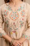 DESIGNER VISCOSE CHANDERI EMBROIDERY BEADS WORK GOWN BOTTOM WITH DUPATTA CASUAL WEAR WHOLESALE PRICE ETHNIC GARMENT (18)