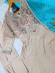 DESIGNER VISCOSE CHANDERI EMBROIDERY BEADS WORK GOWN BOTTOM WITH DUPATTA CASUAL WEAR WHOLESALE PRICE ETHNIC GARMENT (18)