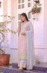 FABULOUS FAUX GEORGETTE EMBROIDERY SEQUENCE WORK TOP BOTTOM WITH DUPATTA FESTIVAL WEAR WHOLESALE PRICE ETHNIC GARMENT (8)