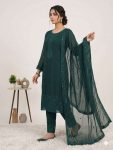 FABULOUS GEORGETTE SEQUENCE EMBROIDERY WORK TOP BOTTOM WITH DUPATTA DAILY WEAR WHOLESALE PRICE ETHNIC GARMENT (2)