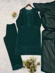 FABULOUS GEORGETTE SEQUENCE EMBROIDERY WORK TOP BOTTOM WITH DUPATTA DAILY WEAR WHOLESALE PRICE ETHNIC GARMENT (2)