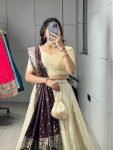 FABULOUS PAITHANI SILK ZARI WEAVING WORK LEHENGA CHOLI WITH DUPATTA WEDDING WEAR WHOLESALE PRICE ETHNIC GARMENT (11)