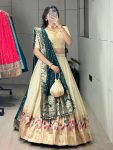 FABULOUS PAITHANI SILK ZARI WEAVING WORK LEHENGA CHOLI WITH DUPATTA WEDDING WEAR WHOLESALE PRICE ETHNIC GARMENT (15)
