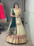 FABULOUS PAITHANI SILK ZARI WEAVING WORK LEHENGA CHOLI WITH DUPATTA WEDDING WEAR WHOLESALE PRICE ETHNIC GARMENT (15)