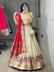 FABULOUS PAITHANI SILK ZARI WEAVING WORK LEHENGA CHOLI WITH DUPATTA WEDDING WEAR WHOLESALE PRICE ETHNIC GARMENT (4)