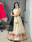 FABULOUS PAITHANI SILK ZARI WEAVING WORK LEHENGA CHOLI WITH DUPATTA WEDDING WEAR WHOLESALE PRICE ETHNIC GARMENT (8)