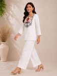 FABULOUS RAYON SLUB EMBROIDERY WORK CO-ORD SET OFFICE WEAR WHOLESALE PRICE ETHNIC GARMENT (2)