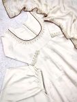 FABULOUS ROMAN COTTON EMBROIDERY THREAD AND SEQUENCE WORK GOWN BOTTOM WITH DUPATTA FESTIVAL WEAR WHOLESALE PRICE ETHNIC GARMENT (6)