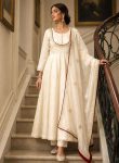 FABULOUS ROMAN COTTON EMBROIDERY THREAD AND SEQUENCE WORK GOWN BOTTOM WITH DUPATTA FESTIVAL WEAR WHOLESALE PRICE ETHNIC GARMENT (6)