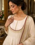 FABULOUS ROMAN COTTON EMBROIDERY THREAD AND SEQUENCE WORK GOWN BOTTOM WITH DUPATTA FESTIVAL WEAR WHOLESALE PRICE ETHNIC GARMENT (6)