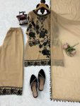 FASHINABLE FOUX GEORGETTE THREAD WITH SEQUNCE WITH CUTWORK TOP PALAZZO WITH DUPATTA DAILY WEAR WHOLESALE PRICE ETHNIC GARMENT (6)