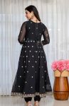 FASHIONABLE FAUX BLOOMING SEQUENCE & ZARI THREAD EMBROIDERY WORK GOWN BOTTOM WITH DUPATTA WEDDING WEAR WHOLESALE PRICE ETHNIC GARMENT (2)