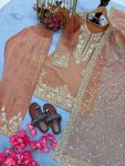 FASHIONABLE NC MOSS SILK EMBROIDERY 5 MM SEQUENCE WORK TOP PATIYALA WITH DUPATTA FESTIVAL WEAR WHOLESALE PRICE ETHNIC GARMENT (24)