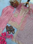 FASHIONABLE NC MOSS SILK EMBROIDERY 5 MM SEQUENCE WORK TOP PATIYALA WITH DUPATTA FESTIVAL WEAR WHOLESALE PRICE ETHNIC GARMENT (18)