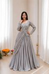 FASHIONABLE RANGOLI SILK EMBROIDEY SEQUENCE WORK LEHENGA CHOLI WITH DUPATTA RECEPTION WEAR WHOLESALE PRICE ETHNIC GARMENT (12)