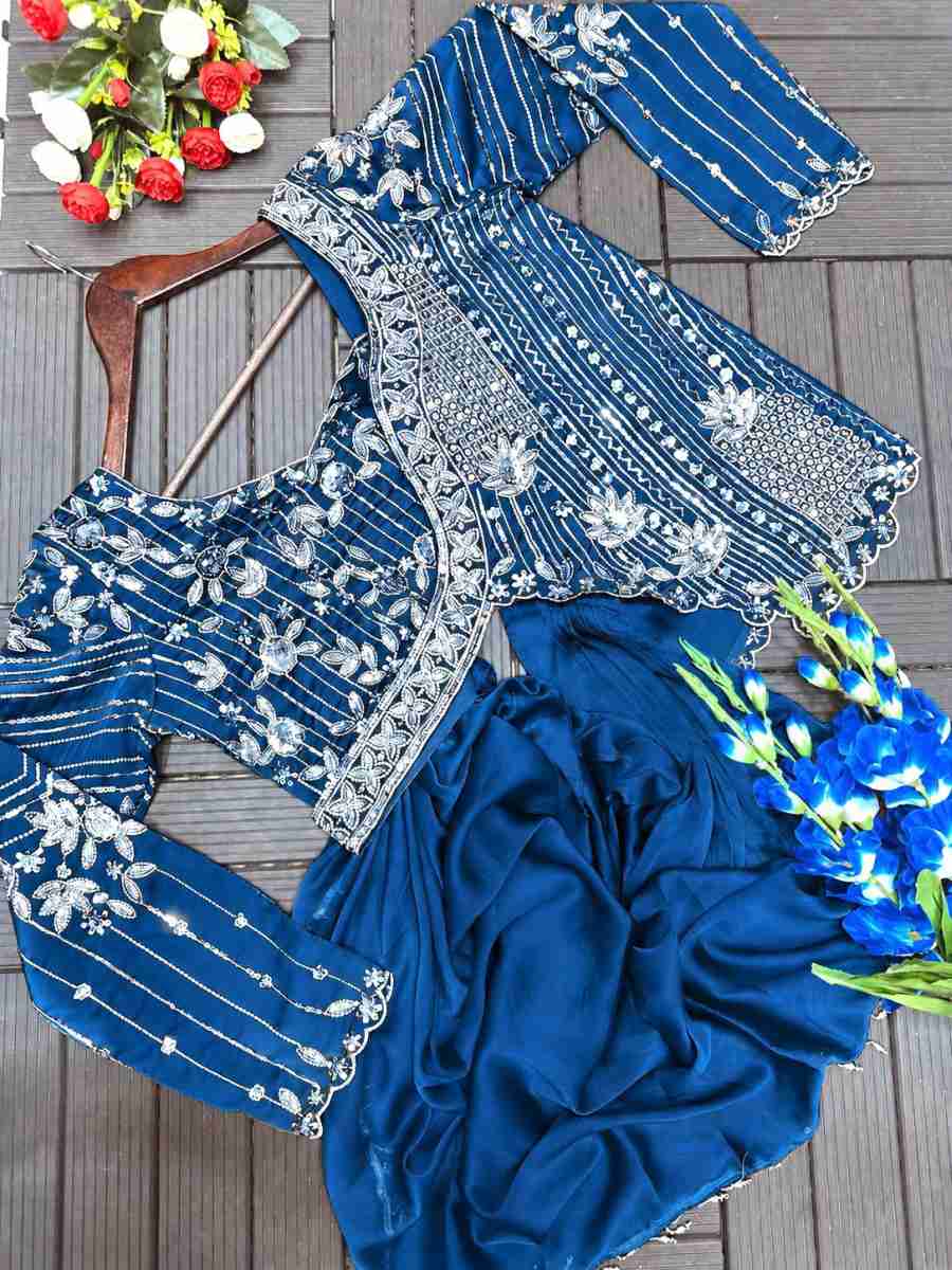 FASHIONABLE RANGOLI SILK EMBROIDEY SEQUENCE WORK LEHENGA CHOLI WITH DUPATTA RECEPTION WEAR WHOLESALE PRICE ETHNIC GARMENT (19)